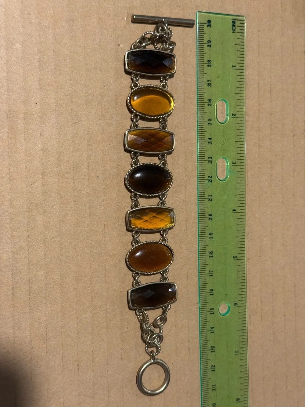 Vintage Panel Link Toggle Bracelet